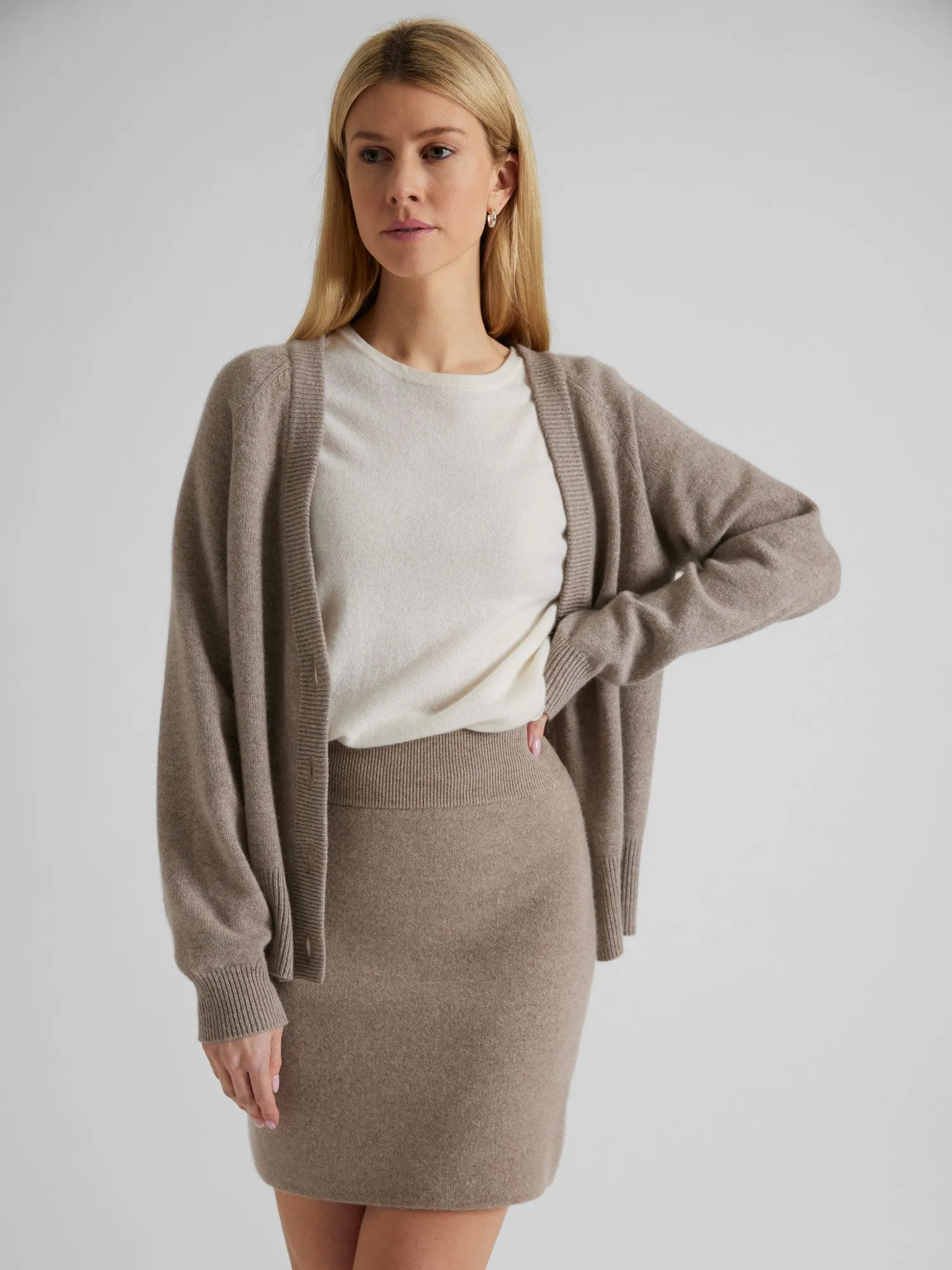 Cashmere skirt "Olava" - toast