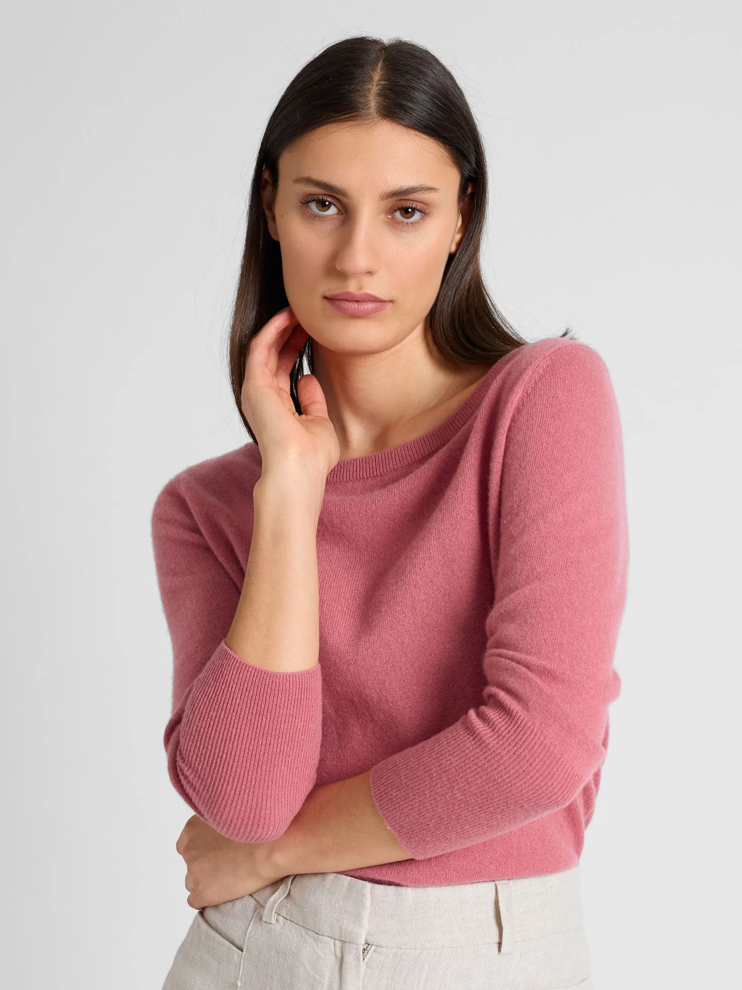 Cashmere sweater "Asta" - pink berry