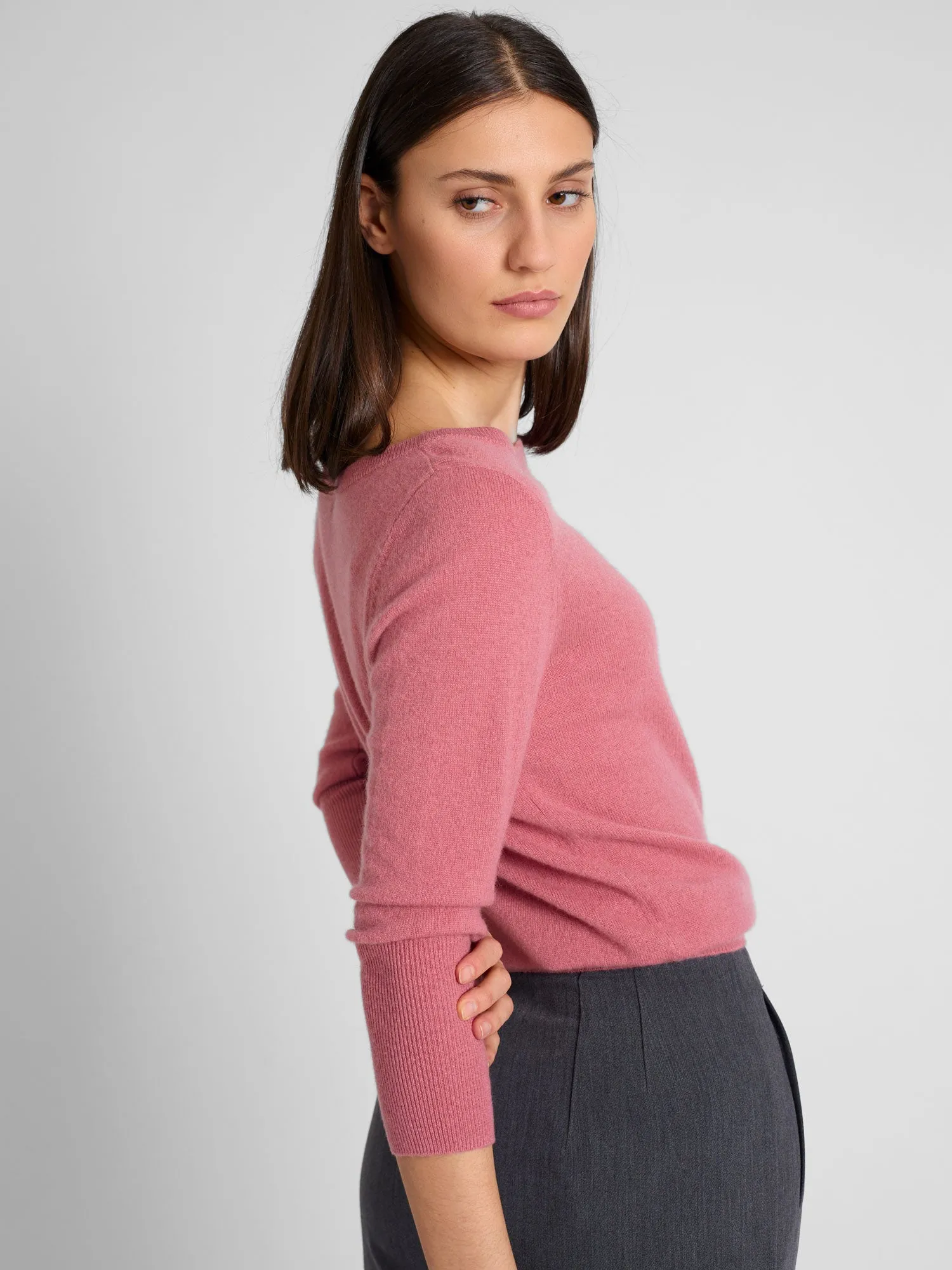 Cashmere sweater "Asta" - pink berry