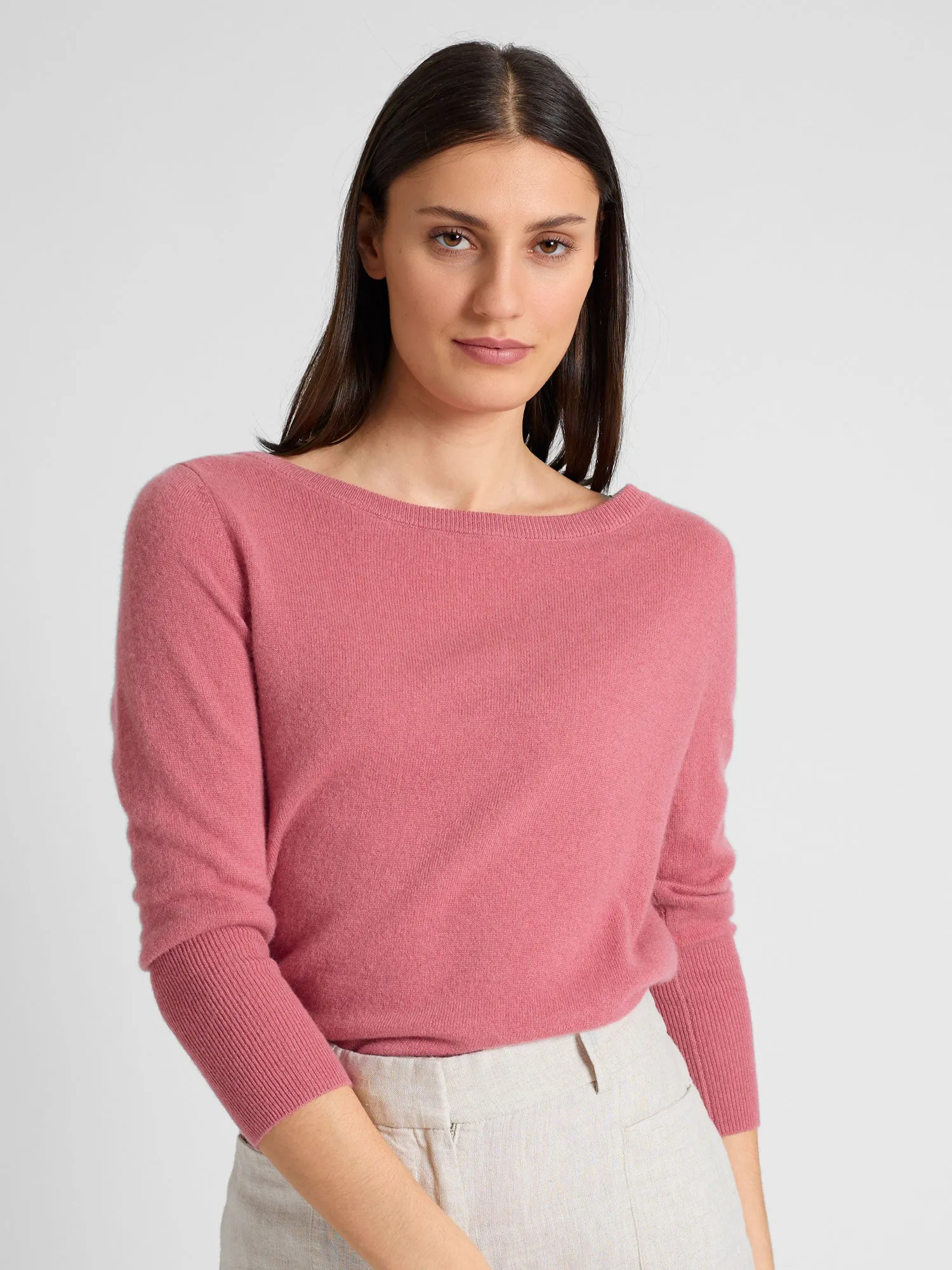 Cashmere sweater "Asta" - pink berry