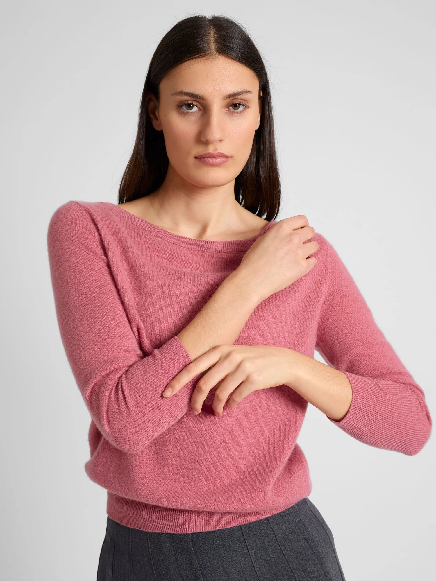 Cashmere sweater "Asta" - pink berry