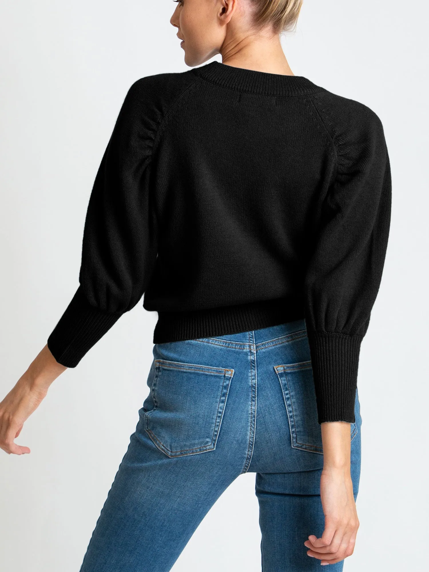 Cashmere sweater  "Aurora" - black