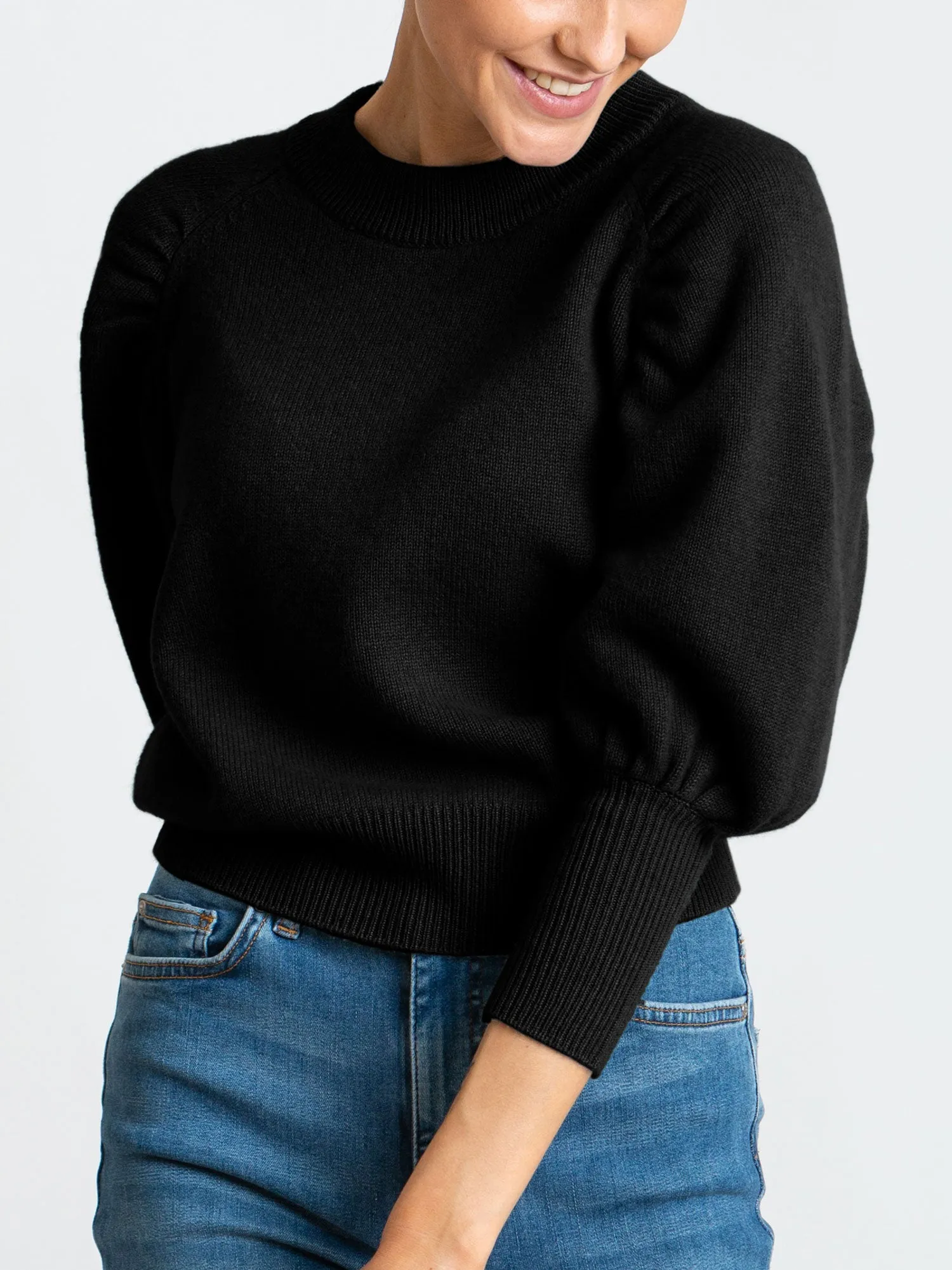 Cashmere sweater  "Aurora" - black