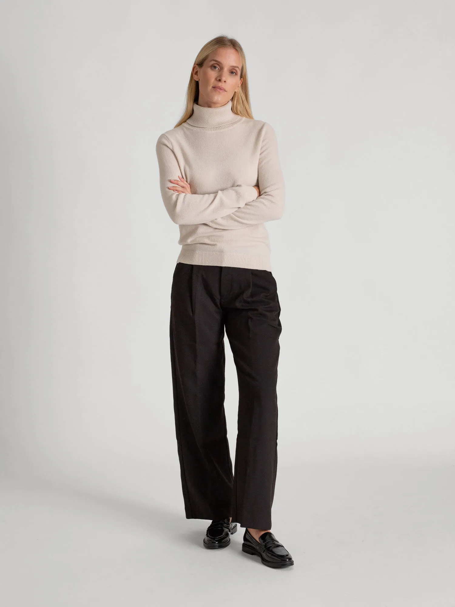 Cashmere sweater "Hedda" - pearl