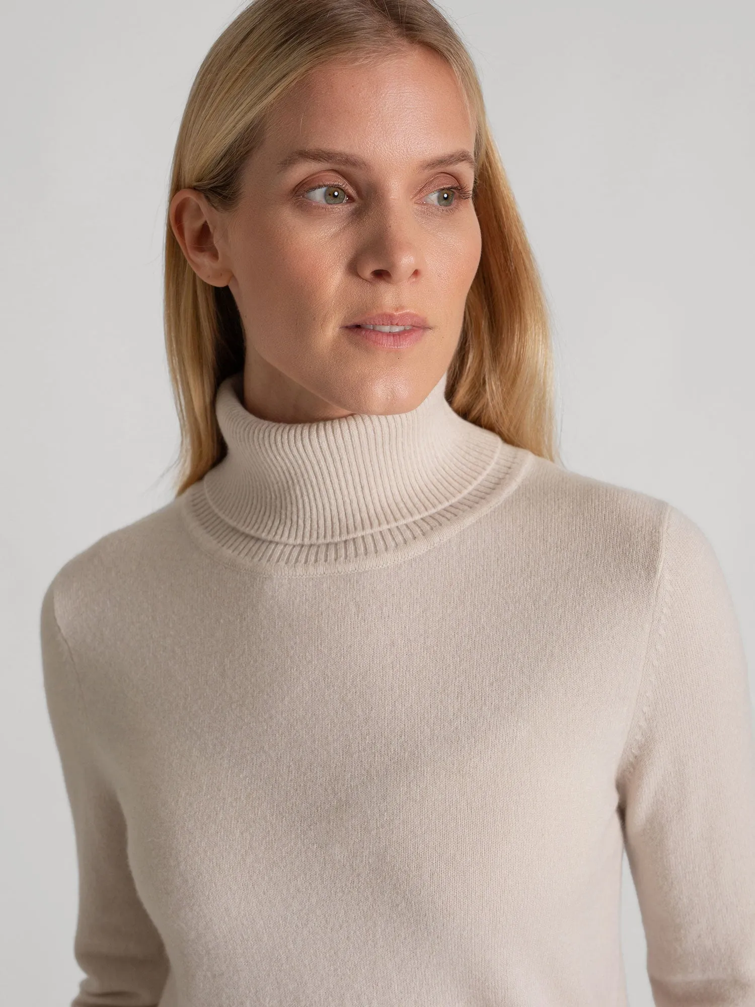 Cashmere sweater "Hedda" - pearl