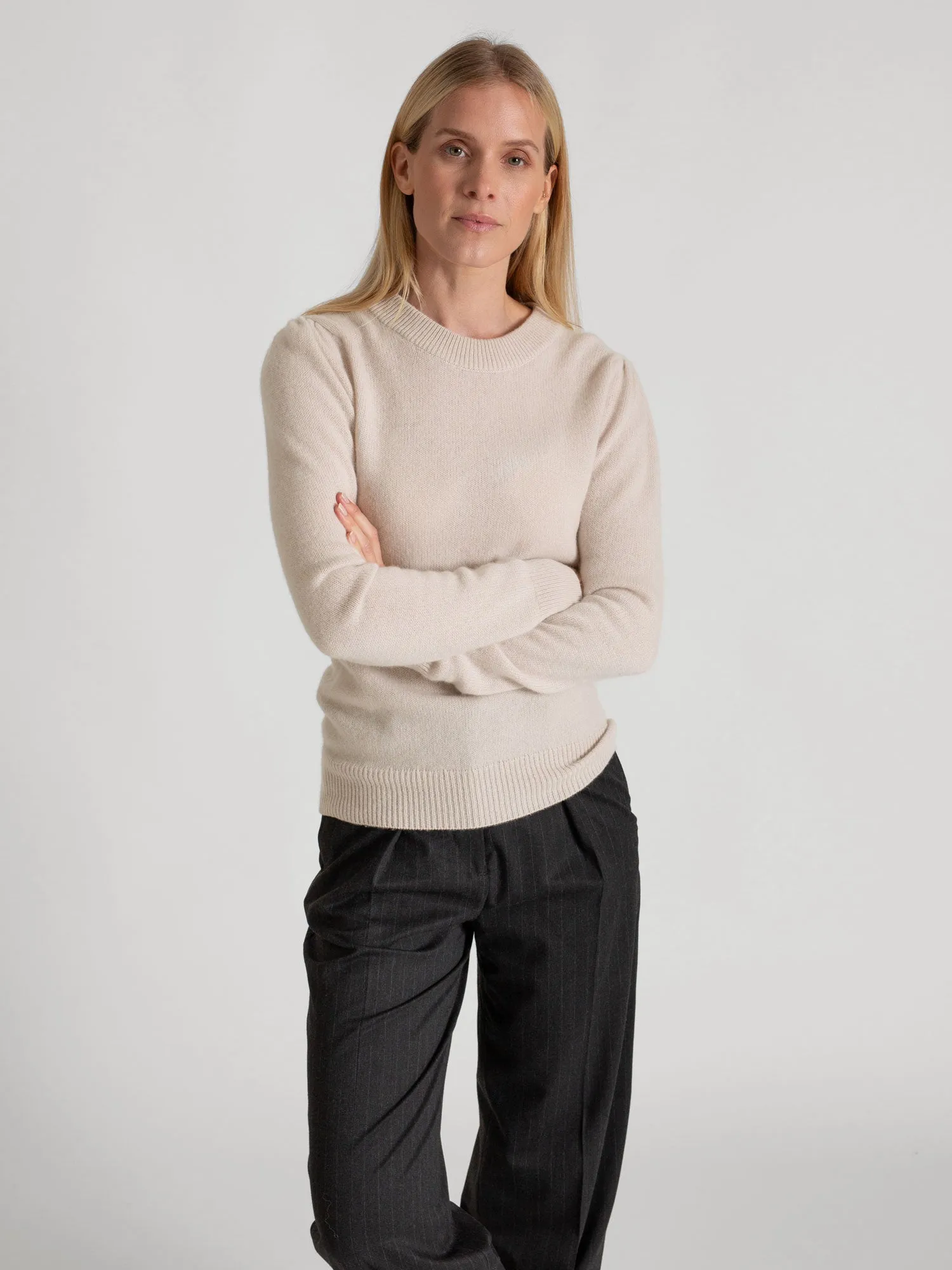 Cashmere sweater "Lola" - pearl