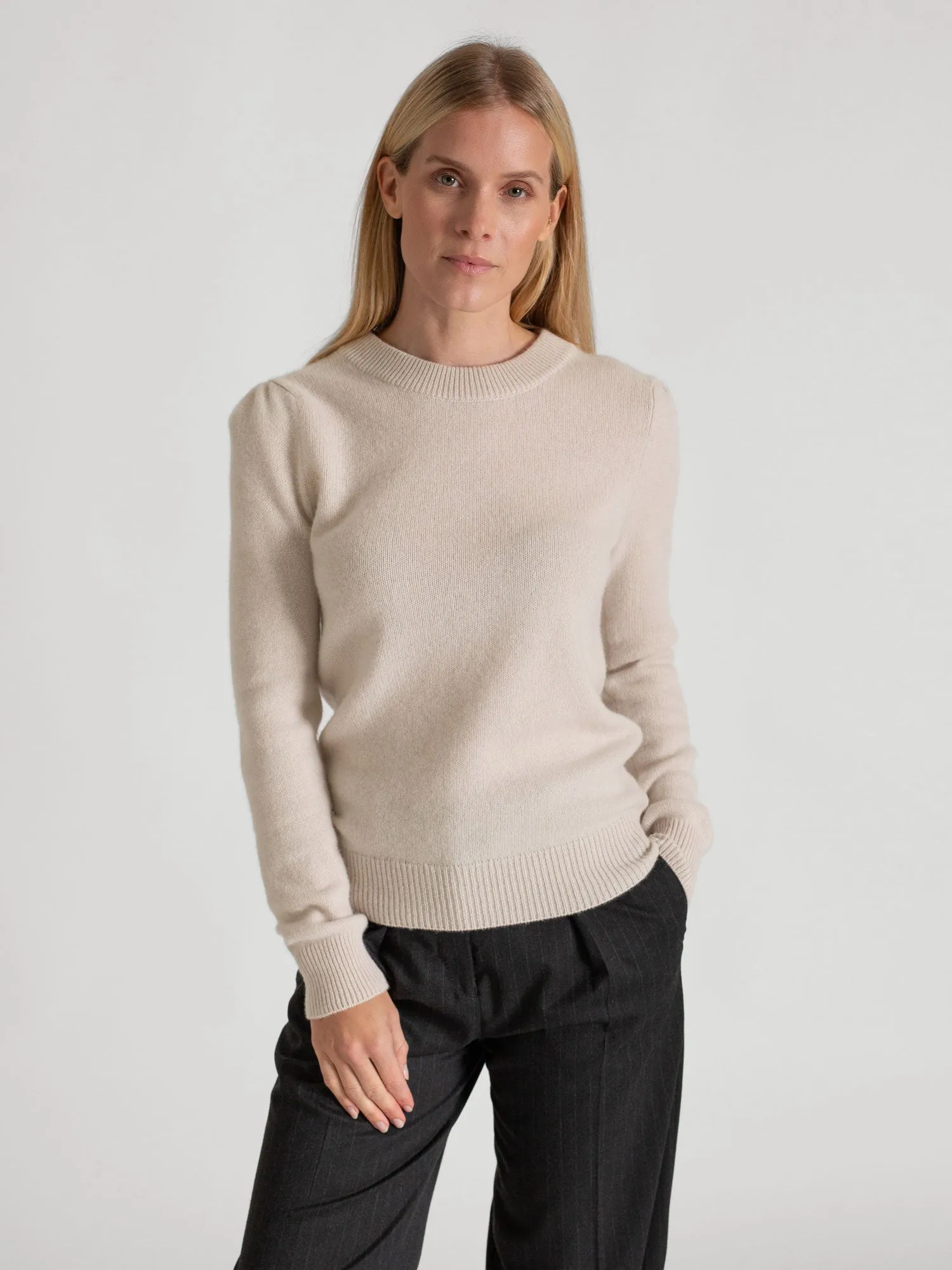 Cashmere sweater "Lola" - pearl