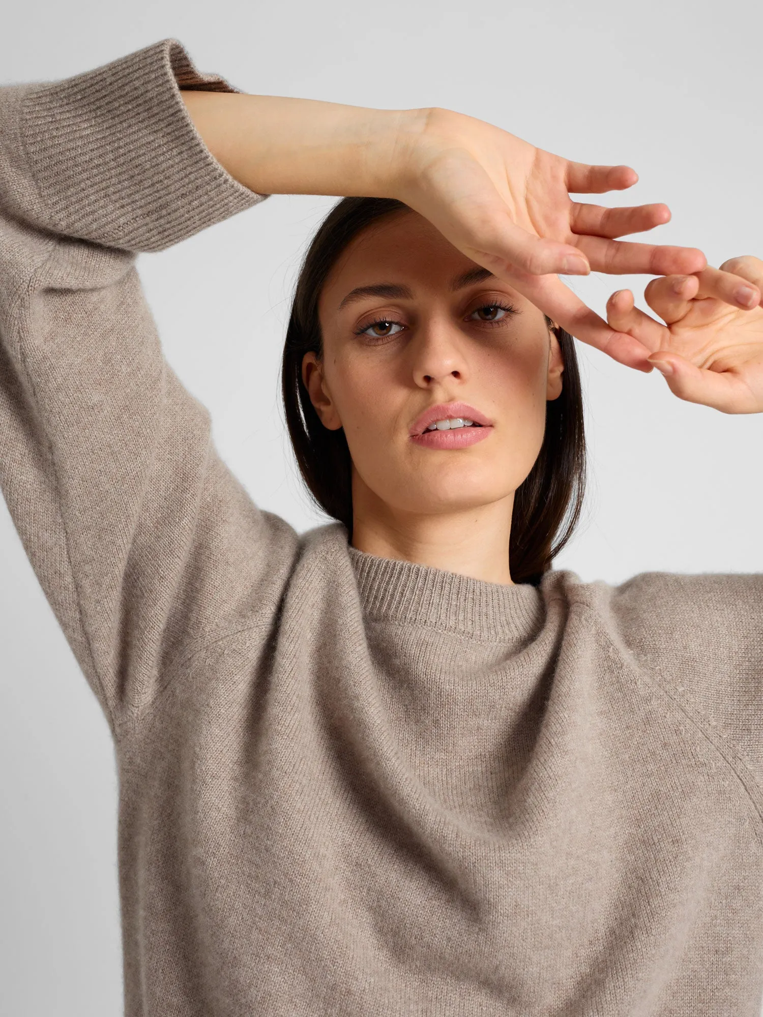 Cashmere sweater "Signy" - toast