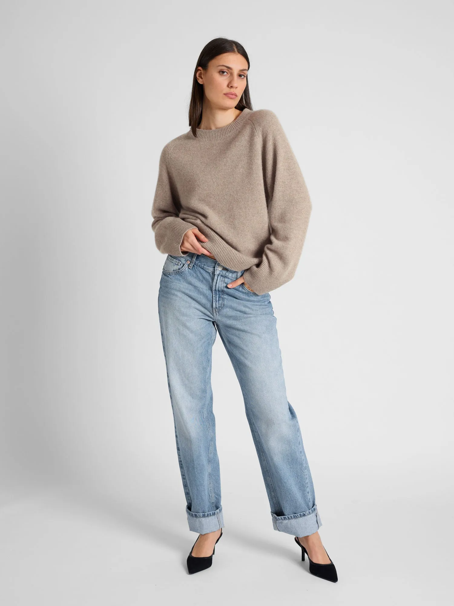 Cashmere sweater "Signy" - toast