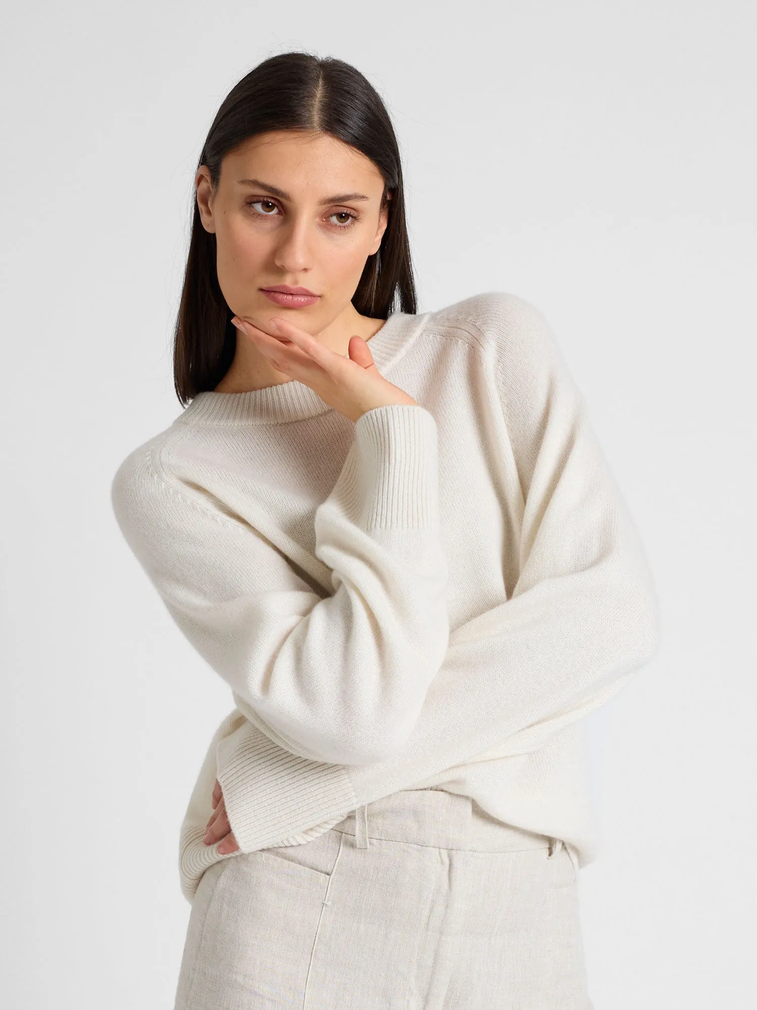 Cashmere sweater "Signy" - white