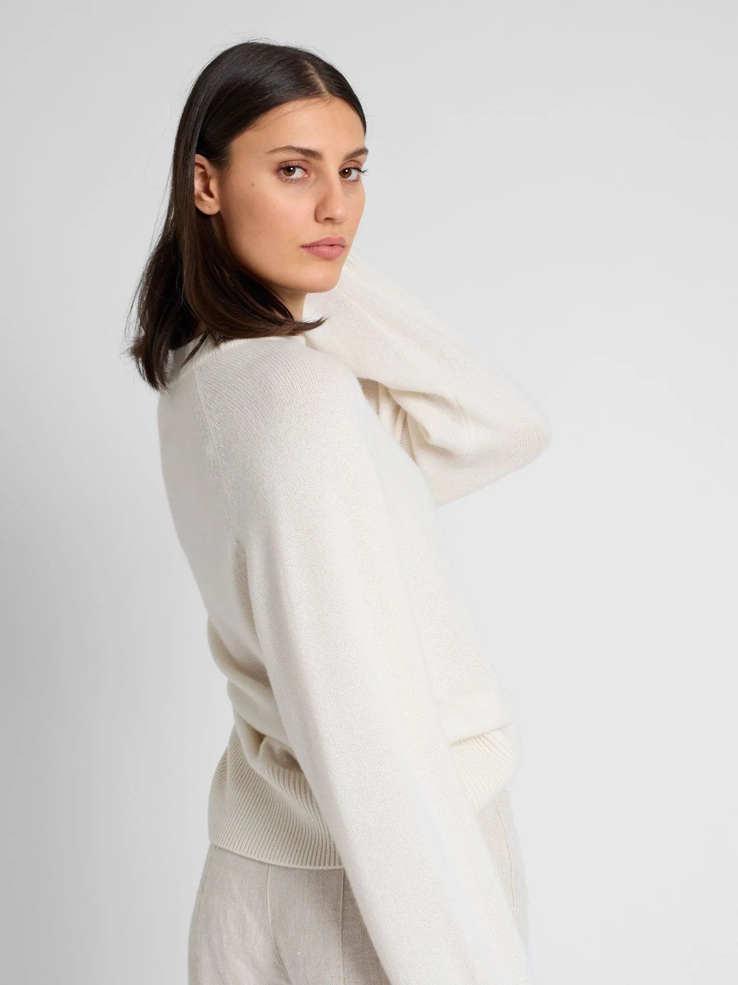 Cashmere sweater "Signy" - white