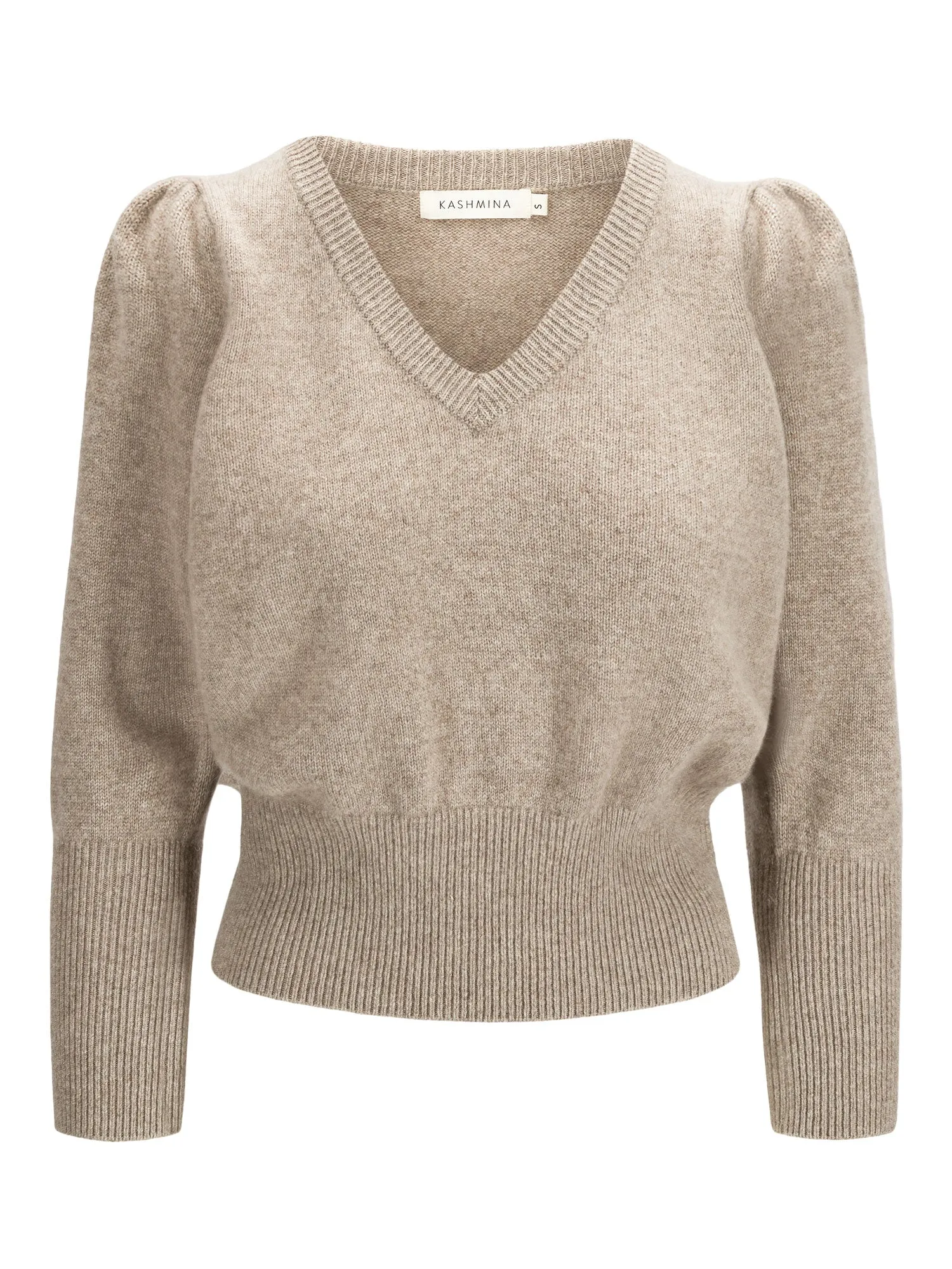 Cashmere sweater  "Swan" - toast