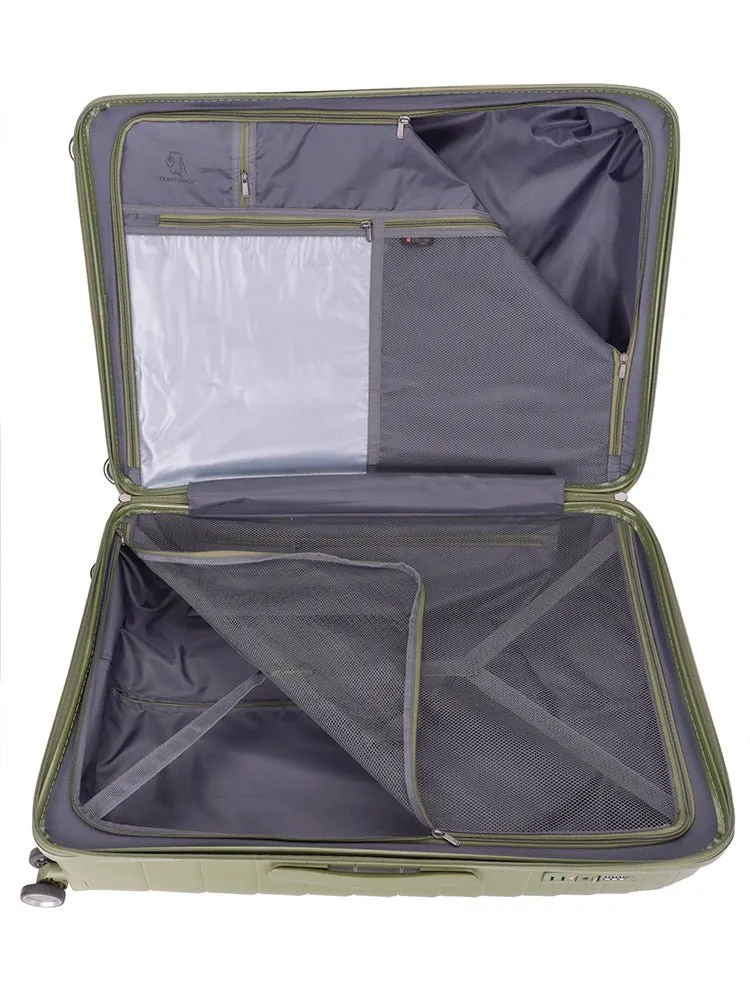 Cellini Grande Large 4 Wheel Trolley Case | Green