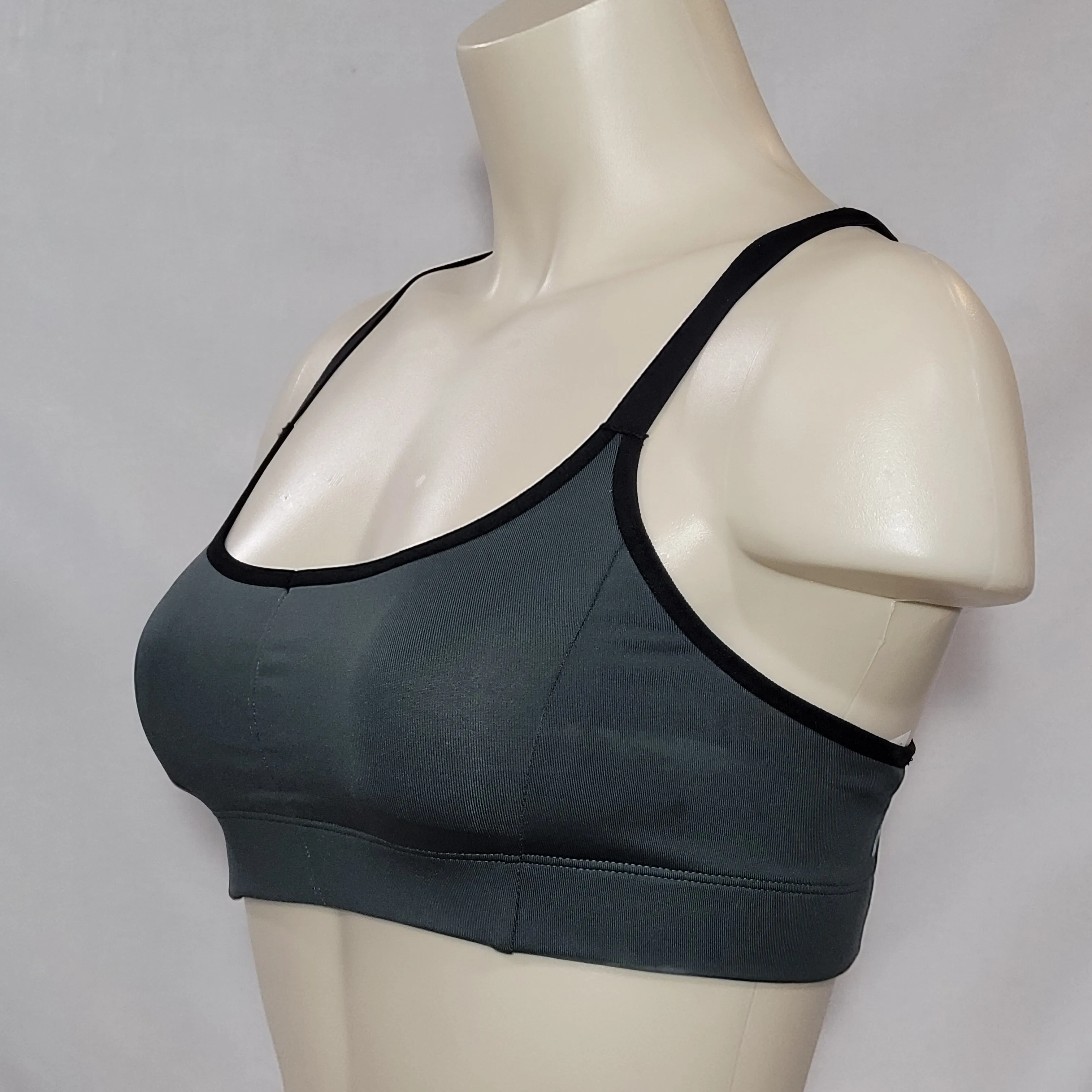 Champion N9688 Strappy Cami Wire Free Sports Bra MEDIUM Deep Pine Green