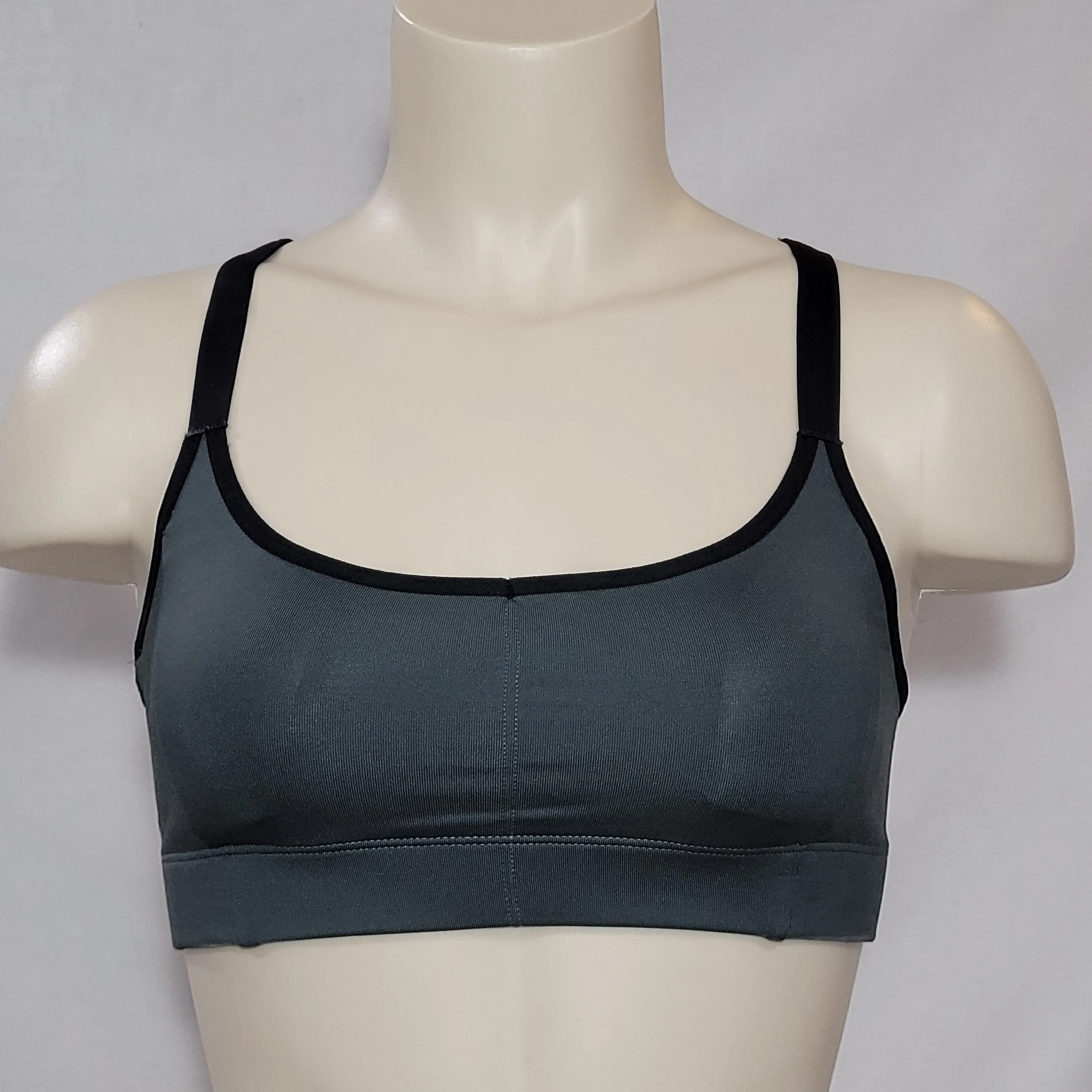 Champion N9688 Strappy Cami Wire Free Sports Bra MEDIUM Deep Pine Green