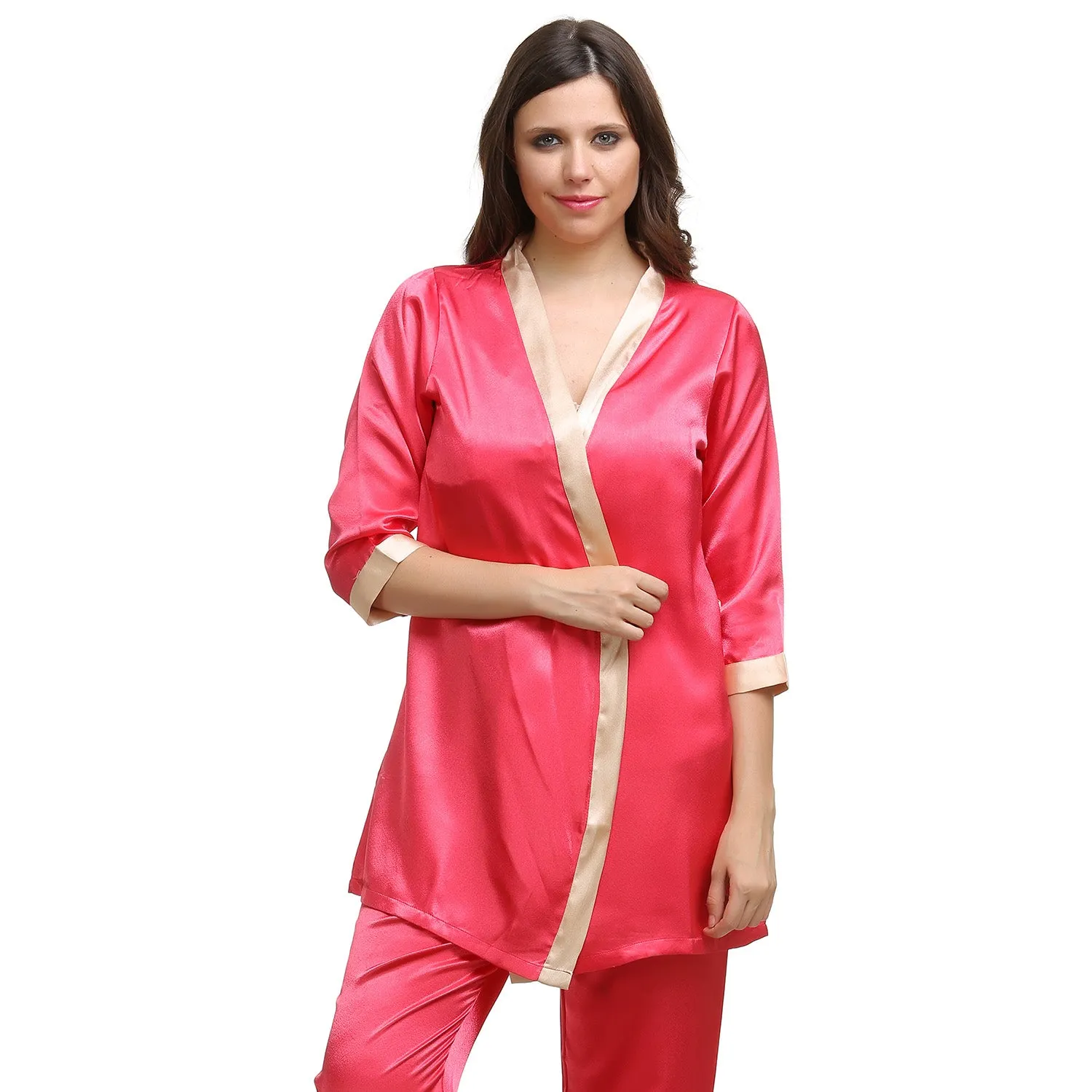 Cherry Night suit with Robe