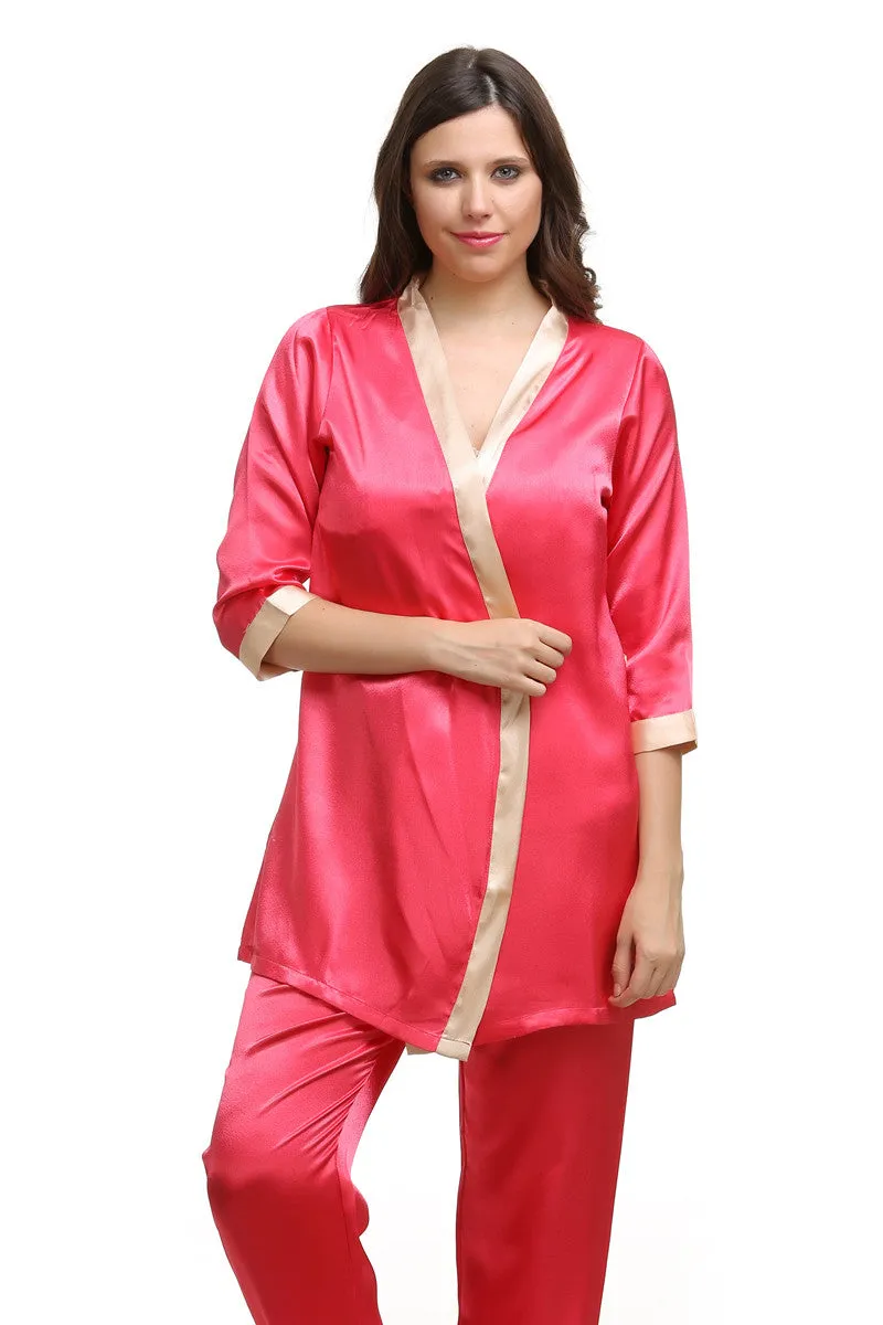 Cherry Night suit with Robe