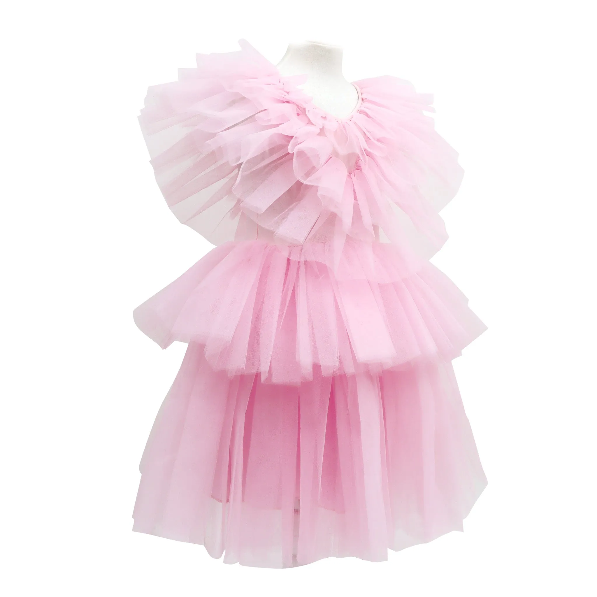 Claris Fashion Tulle Dress in Pink