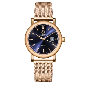 CLASSIC 32MM - Swiss Quartz Movement Watch | Rose Gold & Blue