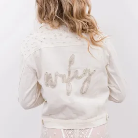 Classic Pearl Beaded Wifey Jacket