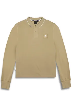 Clear patch logo L/S polo sand