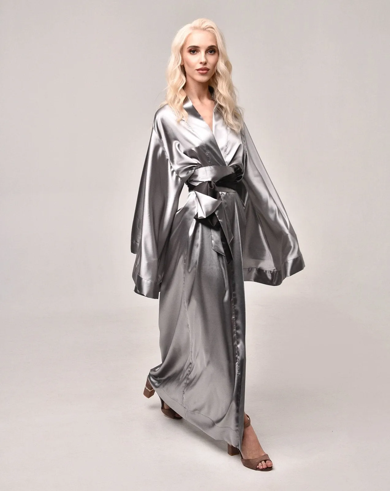 Colour Pop Kimono Silk Robe