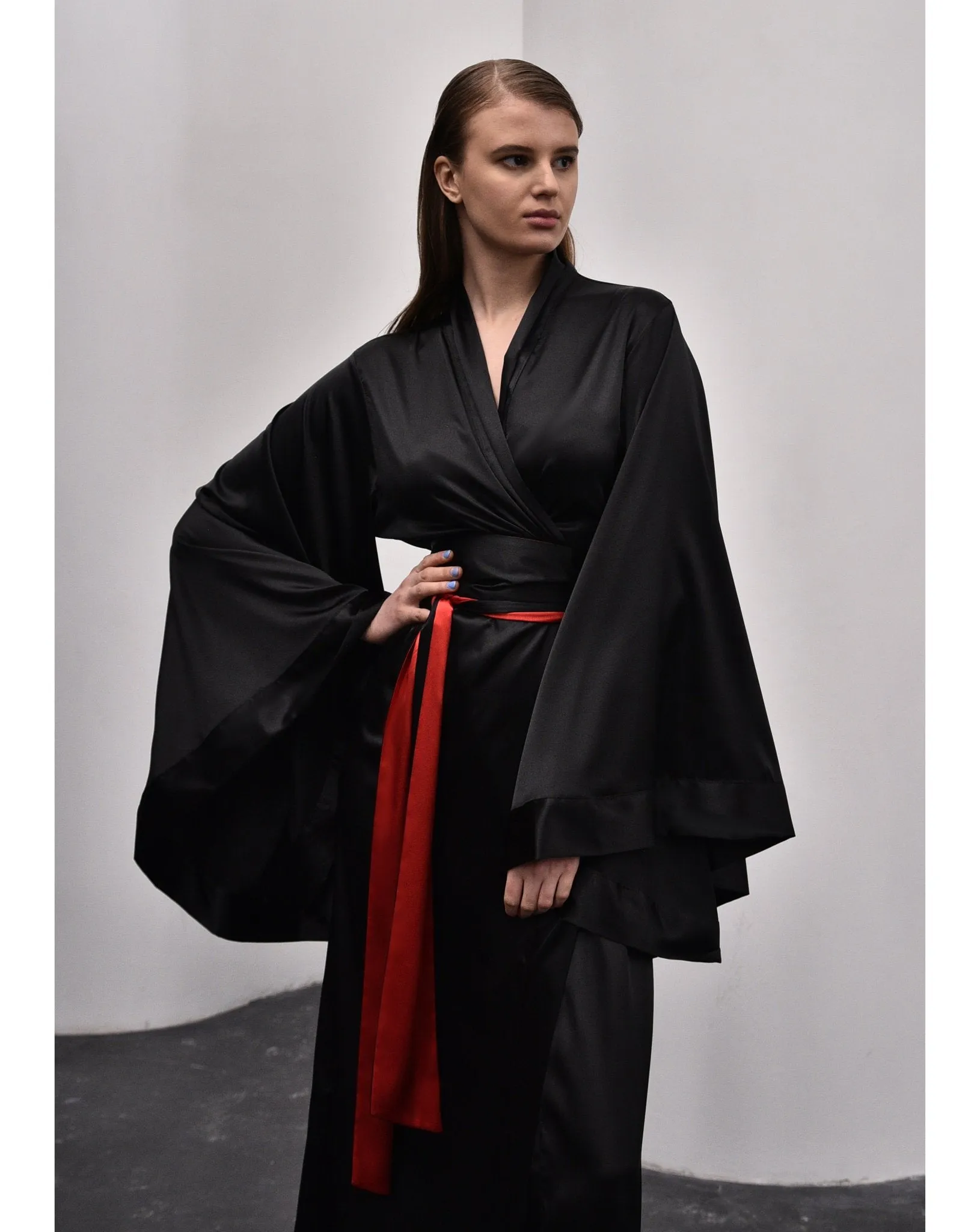 Colour Pop Kimono Silk Robe