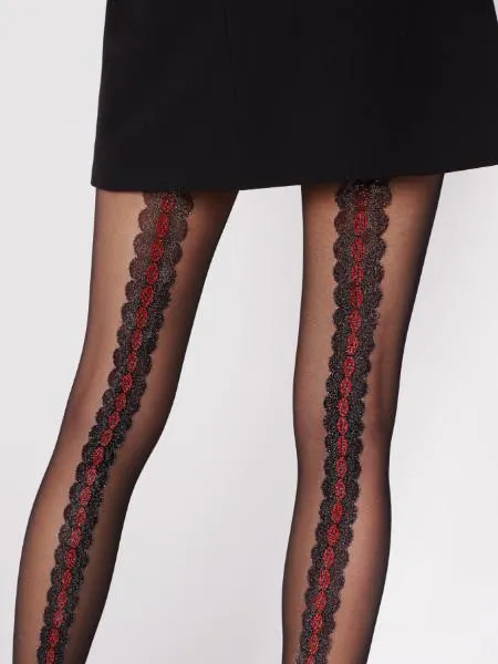 Coral Sheer Back-Seam Tights