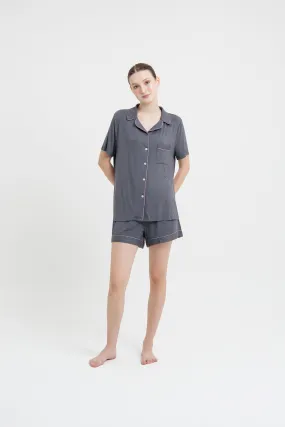 Dark Grey Bamboo Short Pyjamas