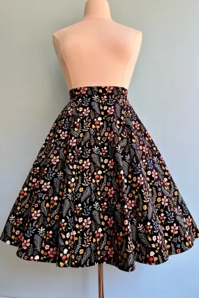 Ditsy Mushroom Full Skirt by Eva Rose