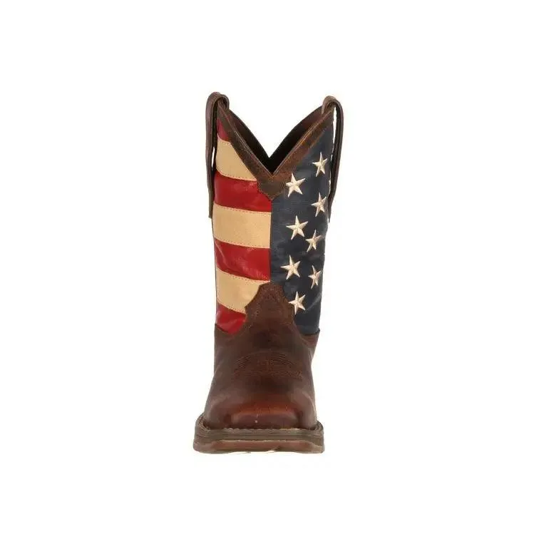 DURANGO REBEL PATRIOTIC PULL-ON WESTERN FLAG BOOT DB5554