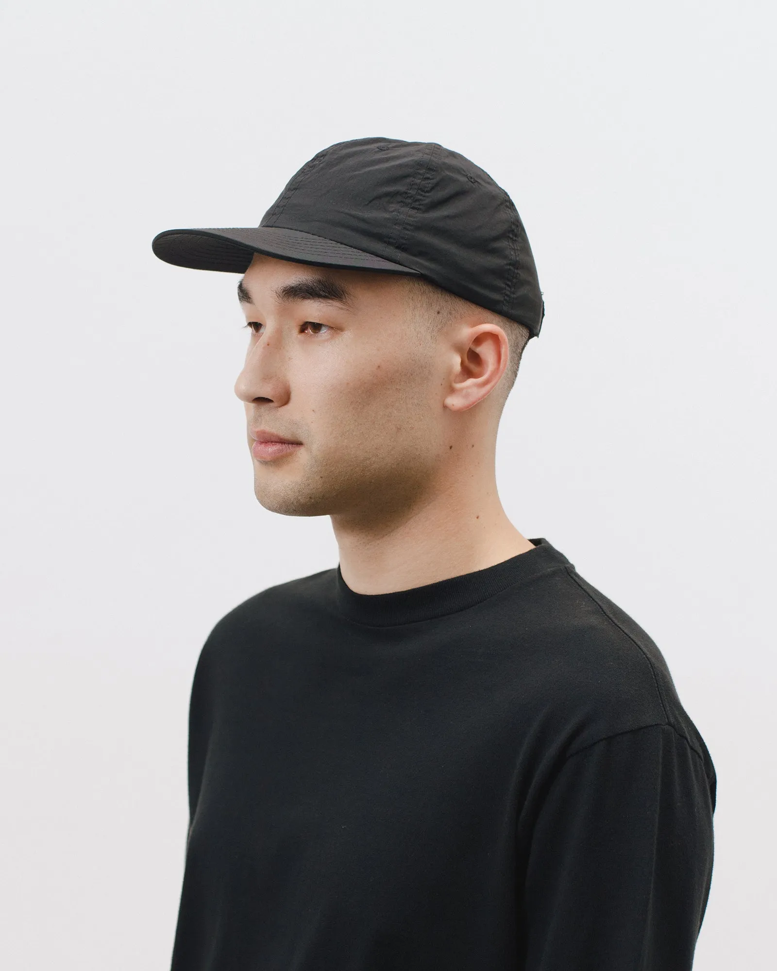 Dyed Nylon Ball Cap - Black