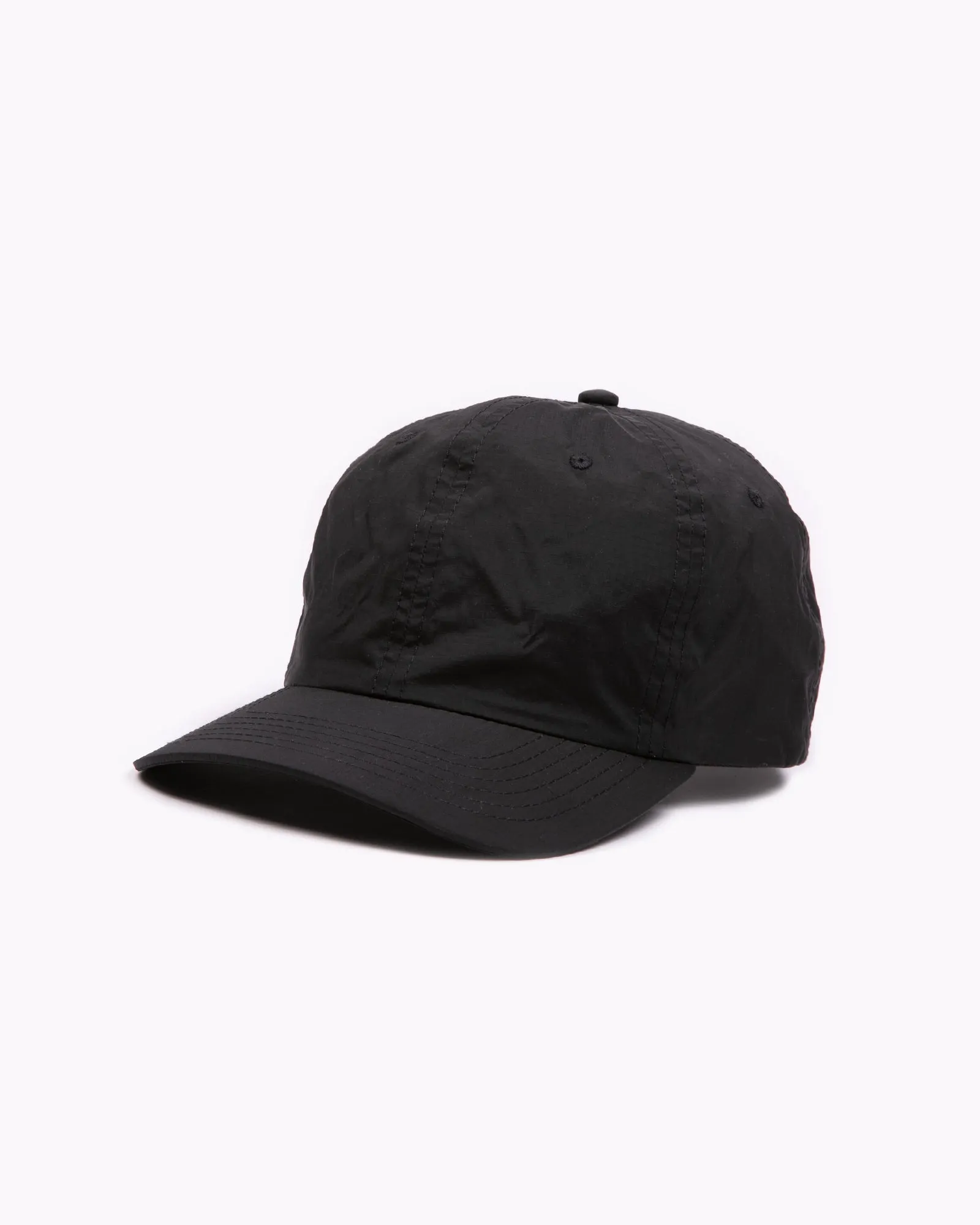 Dyed Nylon Ball Cap - Black