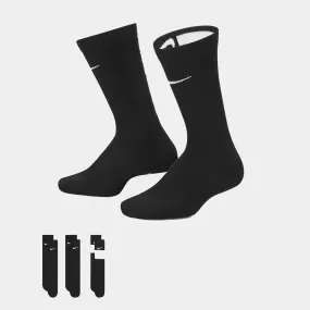 Elite Kids' Crew Socks, Black/White