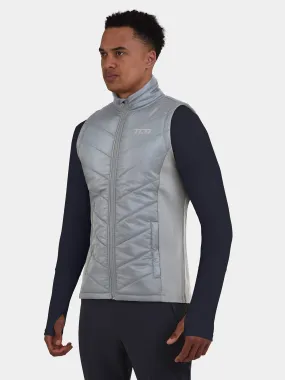 Excel Padded Running Gilet For Men With Zip Pockets & Reflective Strips