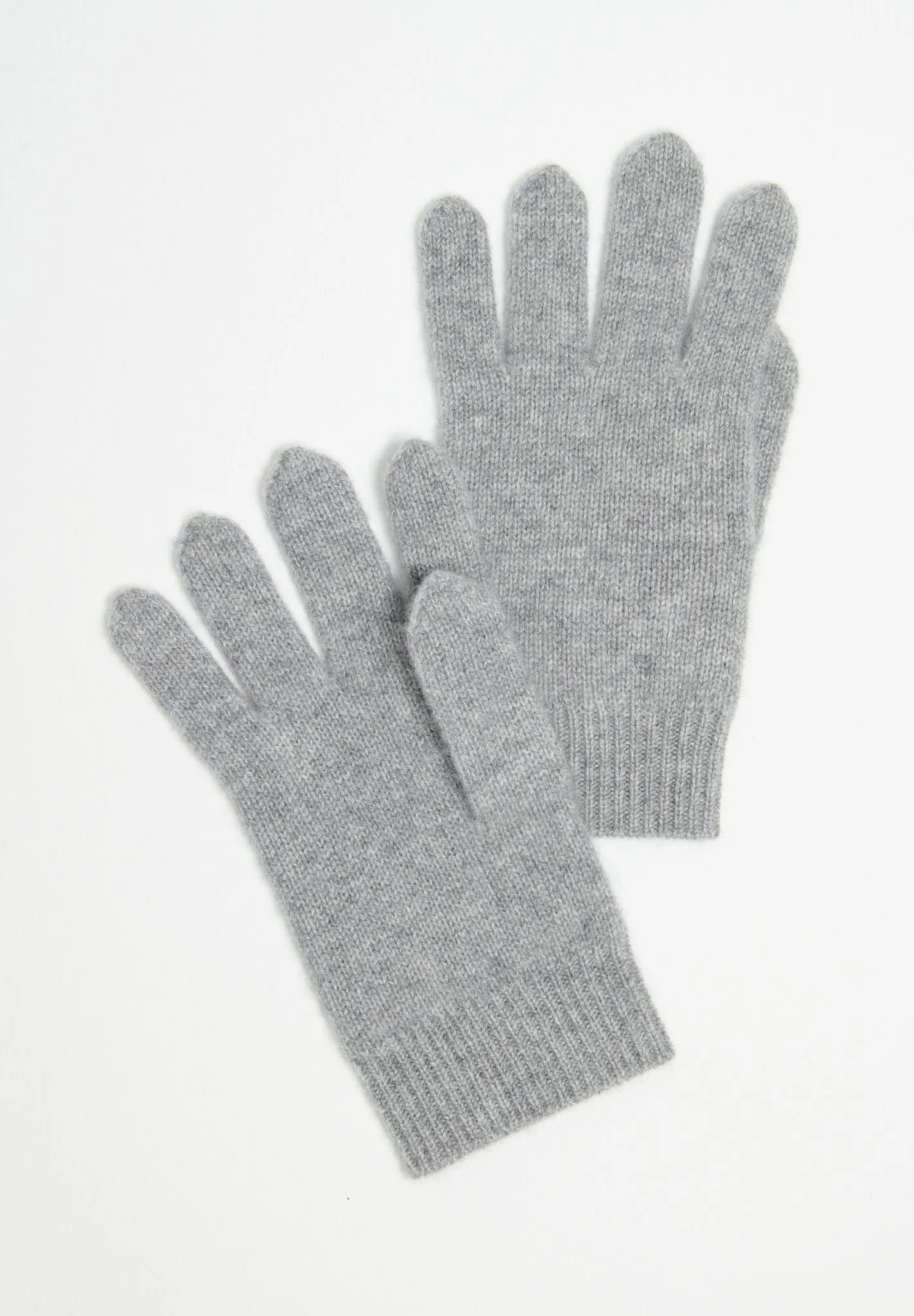 Gants en cachemire 4 fils gris clair