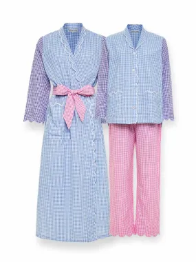 Gingham Bundle: Classic Robe   Pajamas