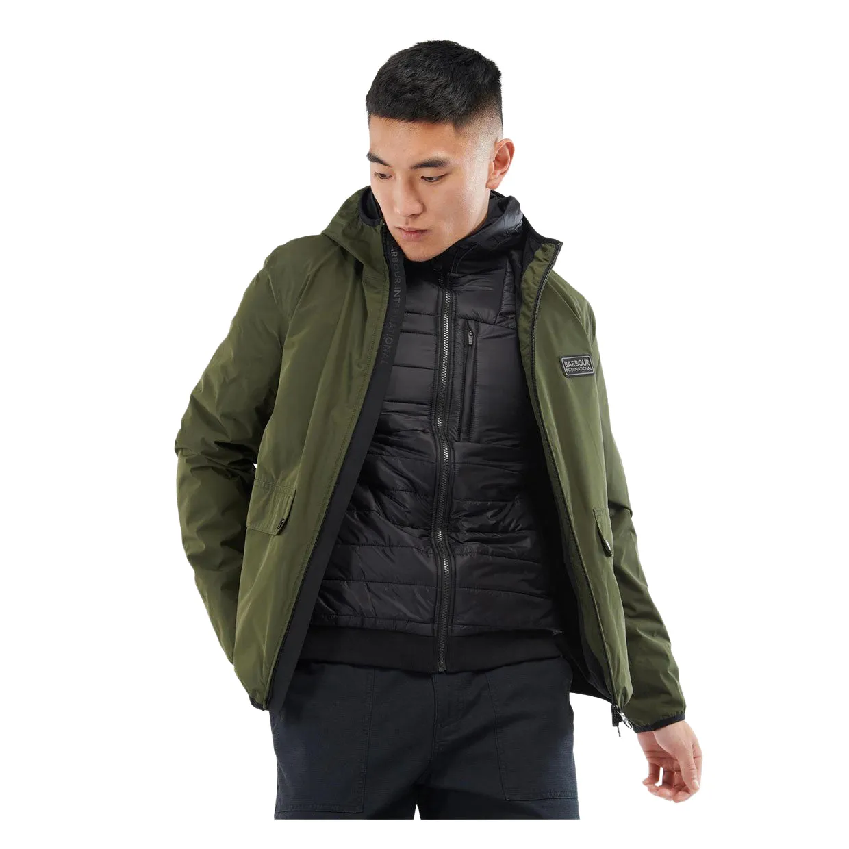 Giubbino Barbour International Kenetic Muzzo Verde