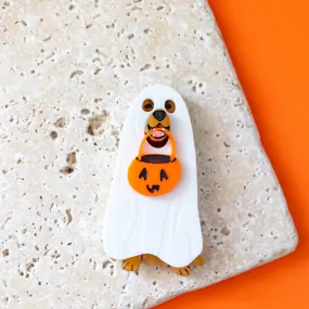 Golden Retriever Ghost Costume Brooch