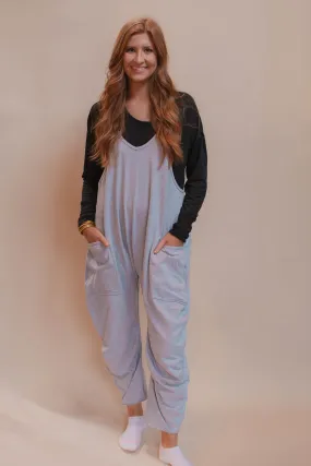 gray soft & comfy jumpsuit