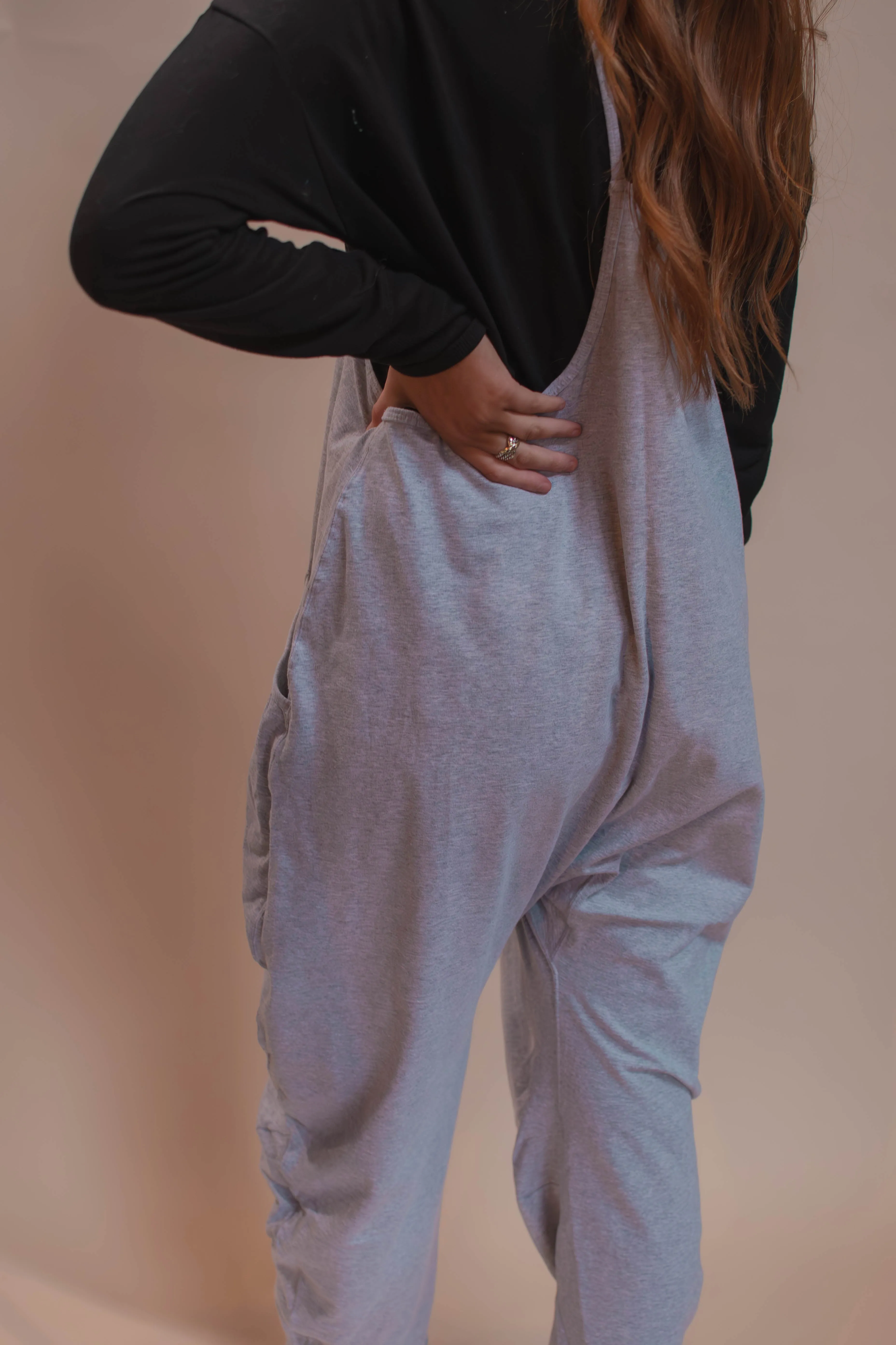 gray soft & comfy jumpsuit