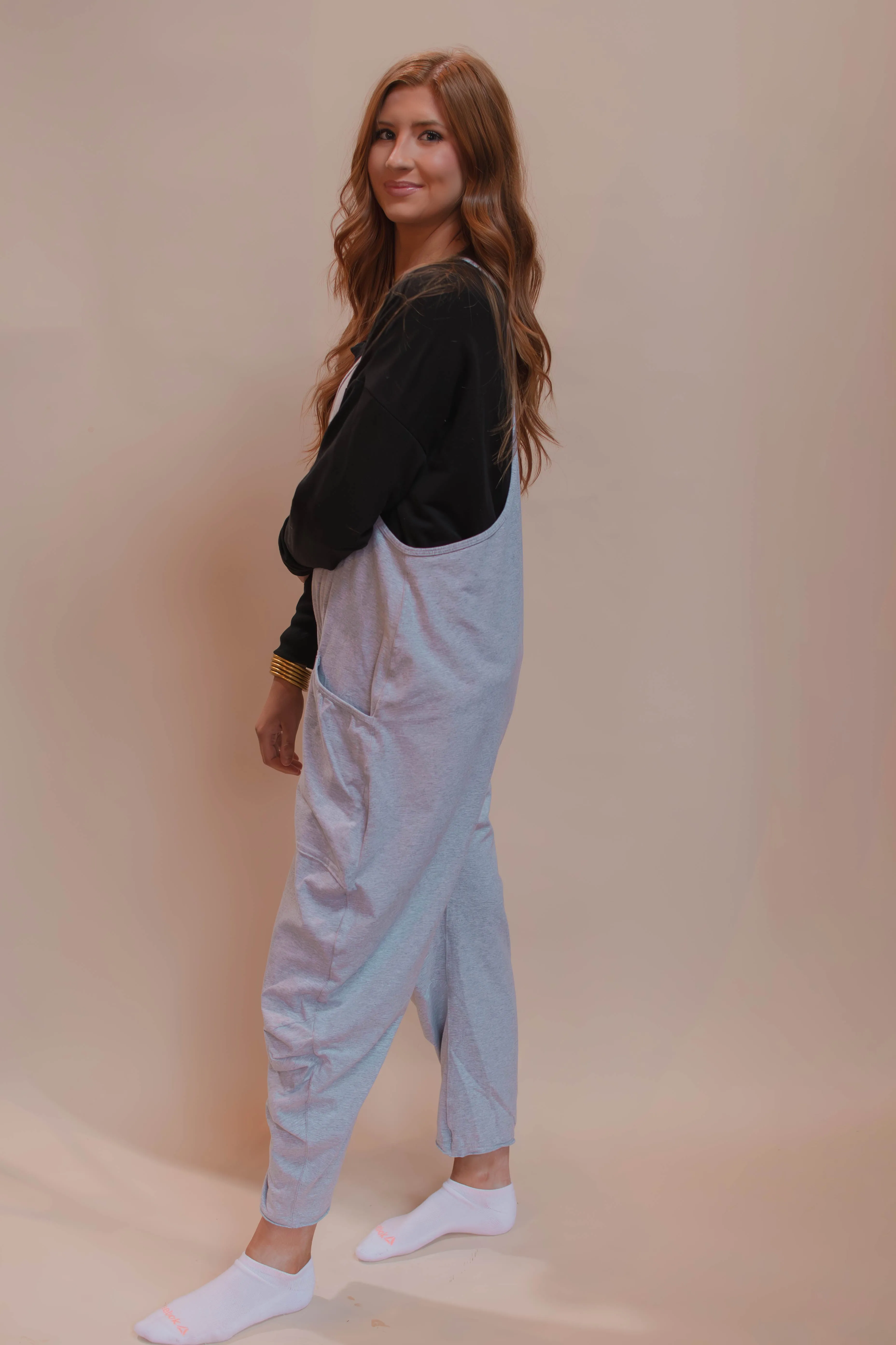 gray soft & comfy jumpsuit