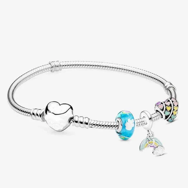 Heart-shaped Pendant Charm Bracelet