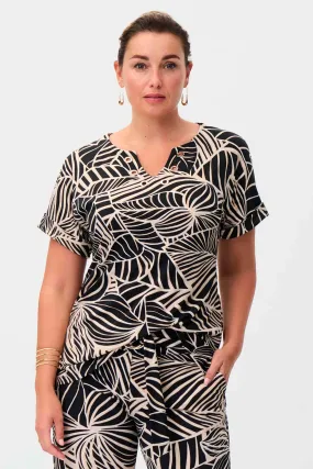 Joseph Ribkoff Black/ Multicoloured Top Style 232265