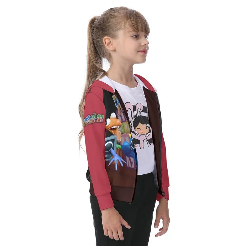 Kids Rainbow Friends Zip Up Hoodie