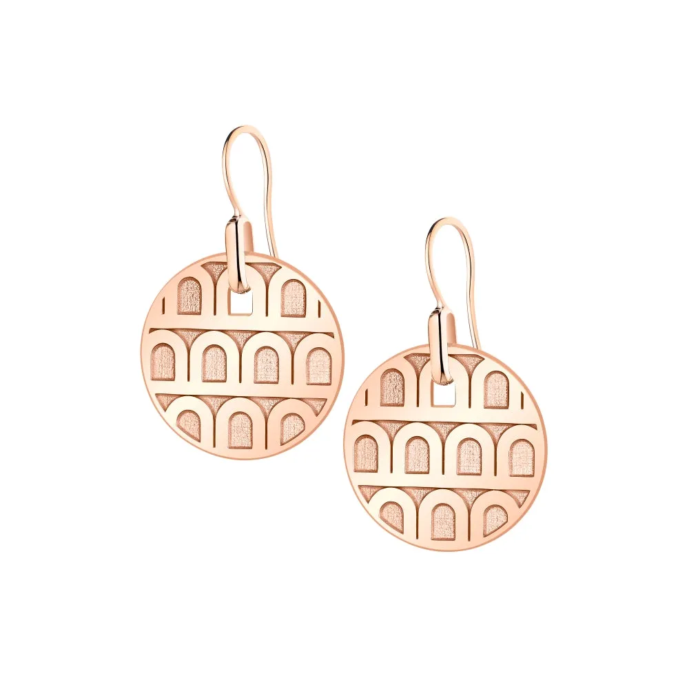 L'Arc de DAVIDOR Pendant Earring PM, 18k Rose Gold with Satin Finish