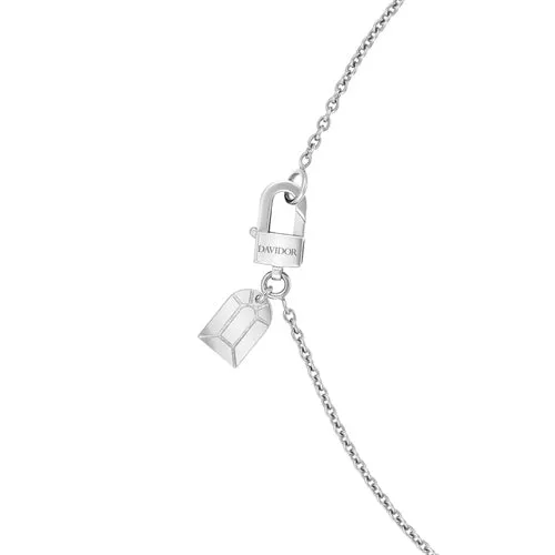 L'Arc de DAVIDOR Pendant GM, 18k White Gold with Satin Finish and Palais Diamonds