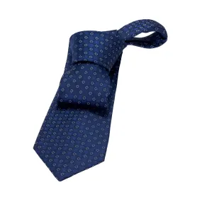 Lawrence Foulard Silk Tie, Blue / Silver