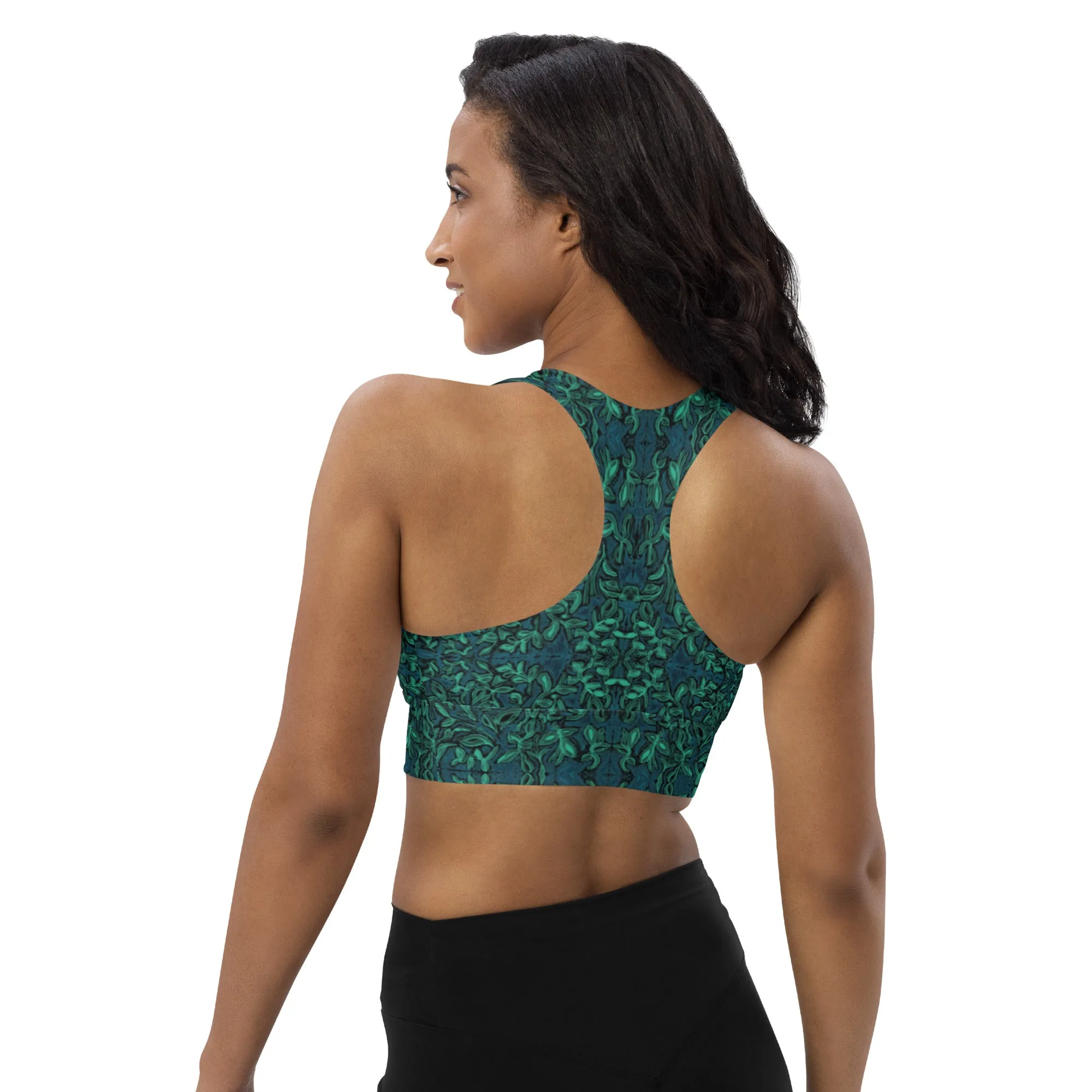 Lilly Longline sports bra, Empirical Forest