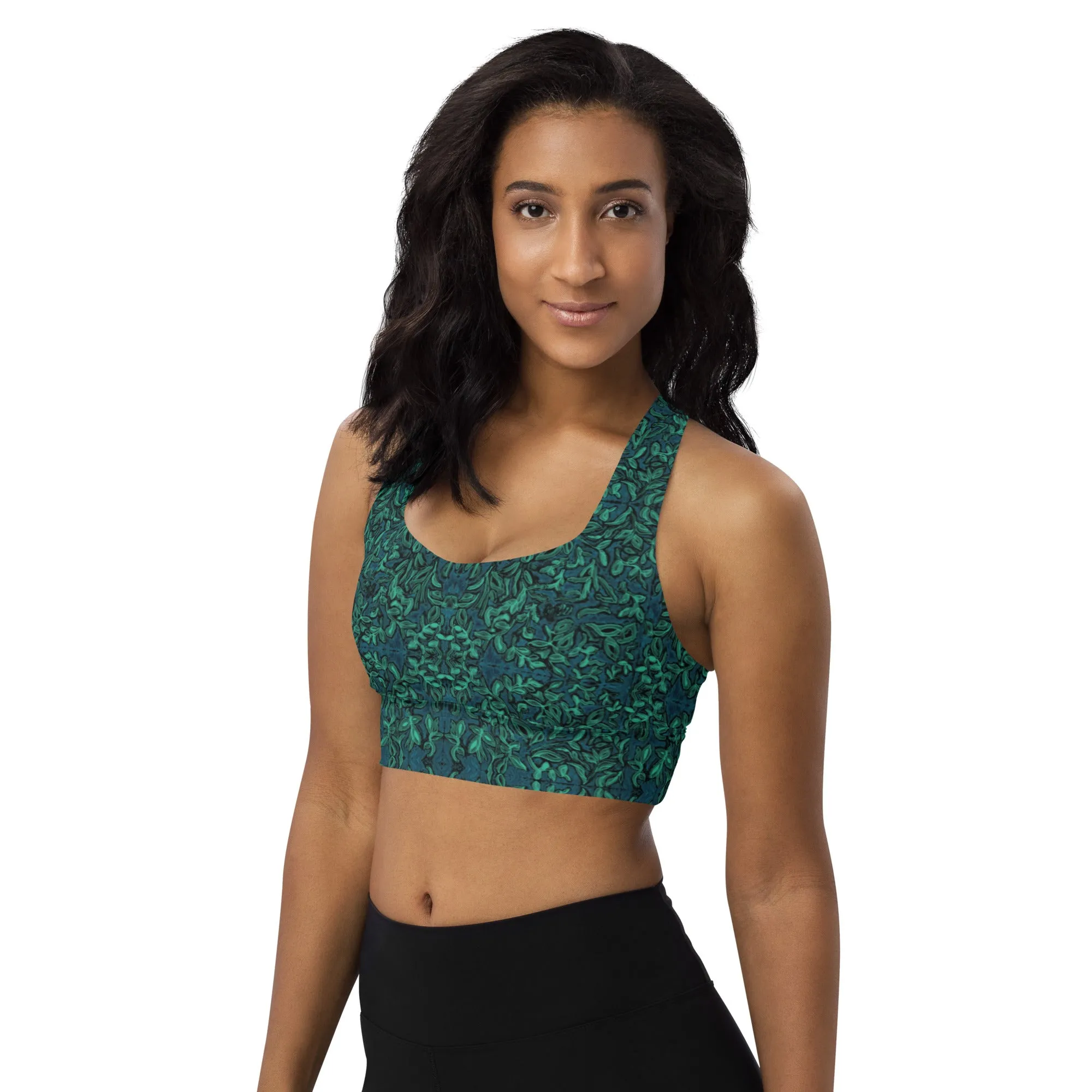 Lilly Longline sports bra, Empirical Forest